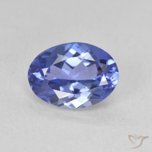 1.60ct Natural Azul violeta oscuro tanzanita, Ovalada, VVS