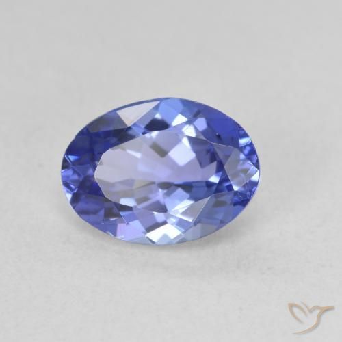 tanzanita Azul violeta oscuro natural de 1.60 ct, Ovalada, VVS