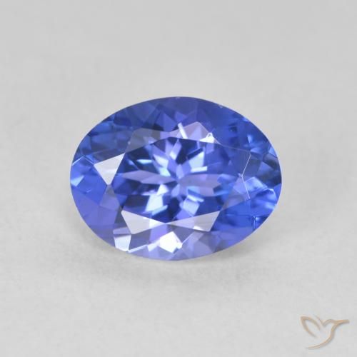 1.63ct Natural Azul violeta oscuro tanzanita, Ovalada, VVS