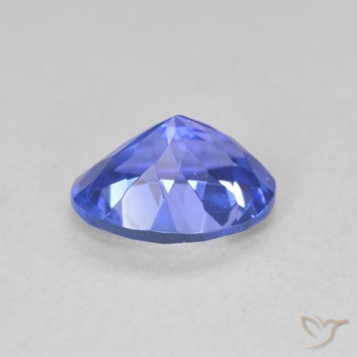 Tanzanita Azul violeta oscuro natural de 1.63 ct, Ovalada, VVS