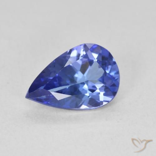 1.36ct Natural Azul violeta oscuro tanzanita, En forma de pera, VVS