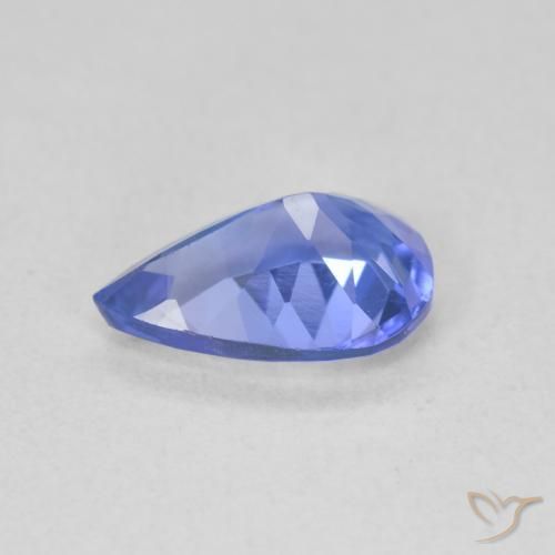 Tanzanita Azul violeta oscuro natural de 1.36 ct, En forma de pera, VVS