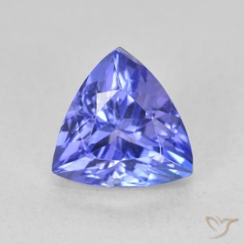 Tanzanita azul natural de 1,53 ct, trillón, VVS