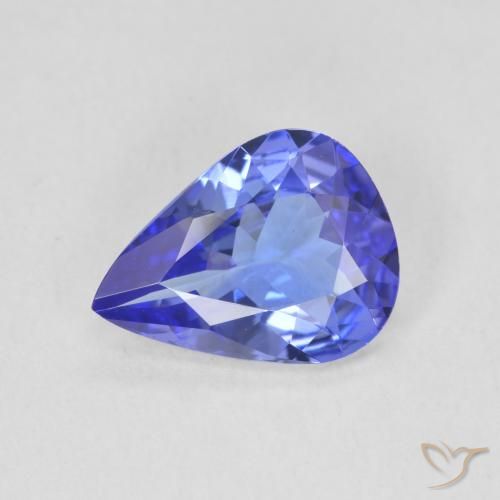 1.73ct Natural Azul violeta oscuro tanzanita, En forma de pera, VVS