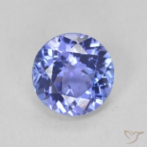 1.52ct Natural Azul violeta intenso tanzanita, Redondo, VVS