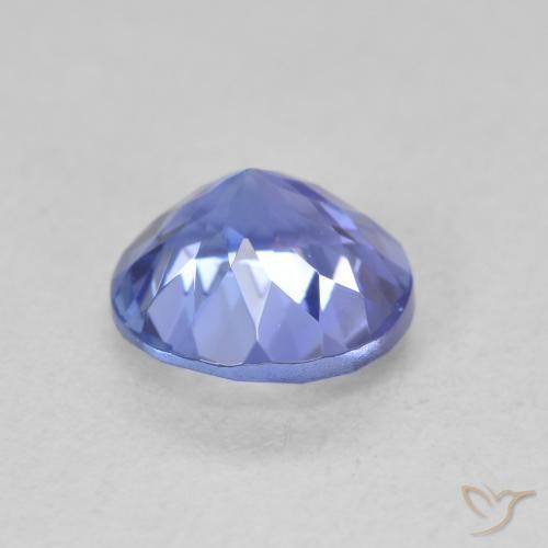 Tanzanita Azul violeta intenso natural de 1.52 ct, Redondo, VVS