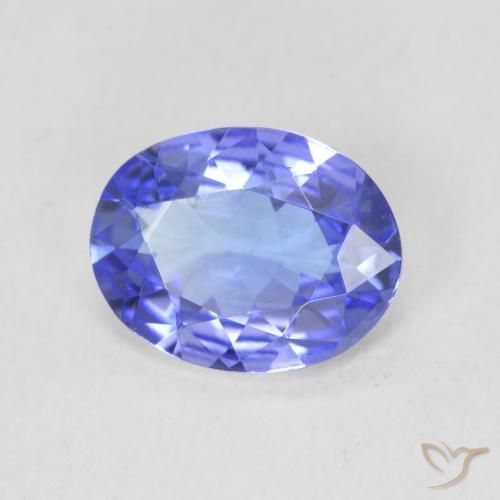 Tanzanita Azul violeta oscuro natural de 1.61 ct, Ovalada, VVS