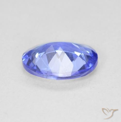 Tanzanita Azul violeta oscuro natural de 1.61 ct, Ovalada, VVS
