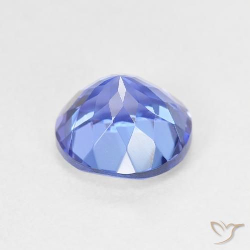 Tanzanita Azul violeta oscuro natural de 1.65 ct, Redondo, VVS