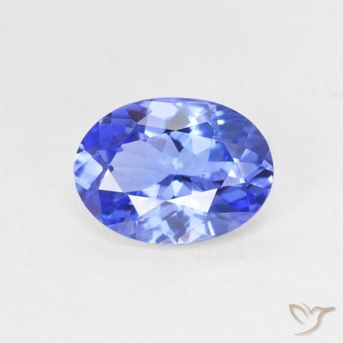 1.31ct Natural Azul violeta oscuro tanzanita, Ovalada, VVS