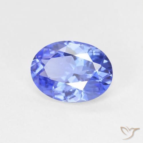 Tanzanita Azul violeta oscuro natural de 1.31 ct, Ovalada, VVS