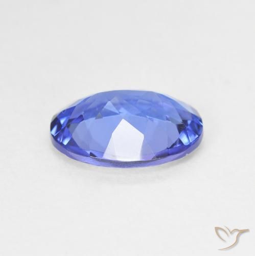 Tanzanita Azul marino medio natural de 1.66 ct, Ovalada, VVS