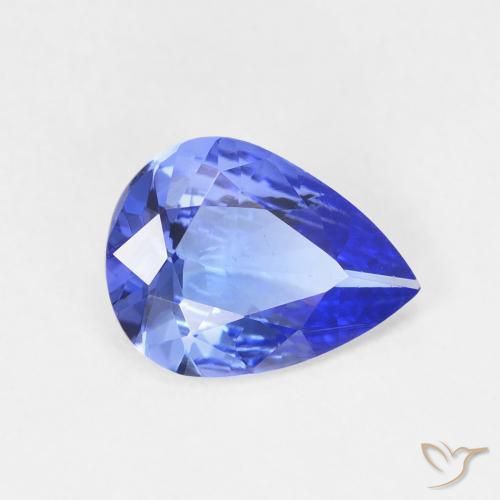 tanzanita Azul intenso natural de 1.33 ct, En forma de pera, VVS