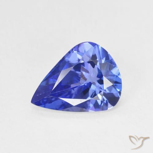1.51ct Natural Azul violeta oscuro tanzanita, En forma de pera, VVS
