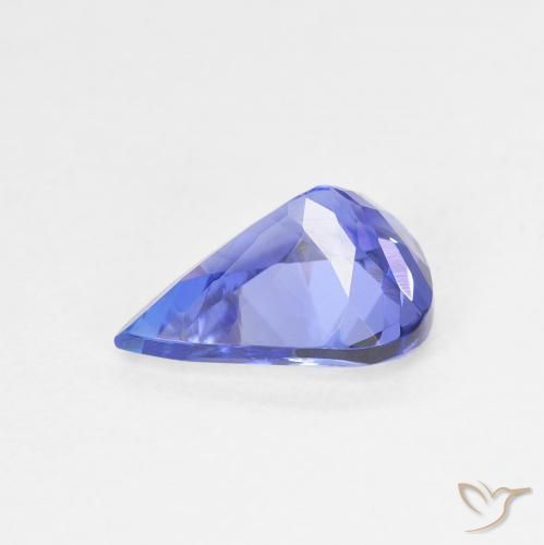 Tanzanita Azul violeta oscuro natural de 1.51 ct, En forma de pera, VVS