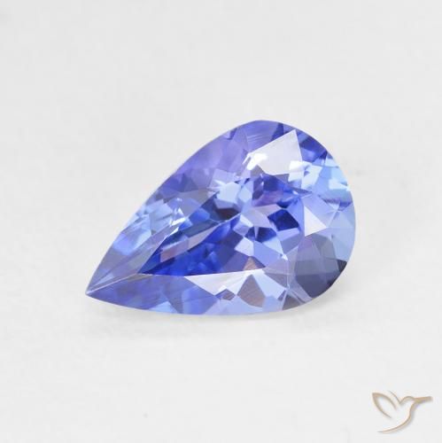 1.31ct Natural Azul violeta oscuro Tanzanita, En forma de pera, VVS