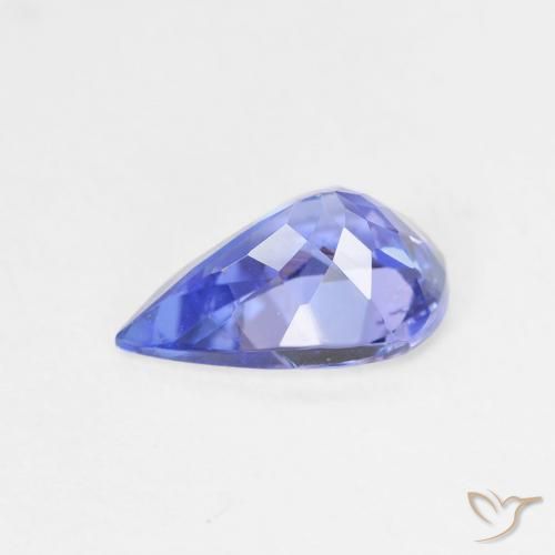 Tanzanita Azul violeta oscuro natural de 1.31 ct, En forma de pera, VVS