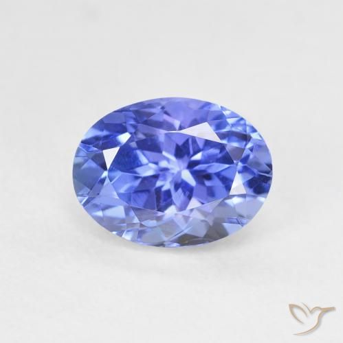 1.69ct Natural Azul violeta oscuro tanzanita, Ovalada, VVS