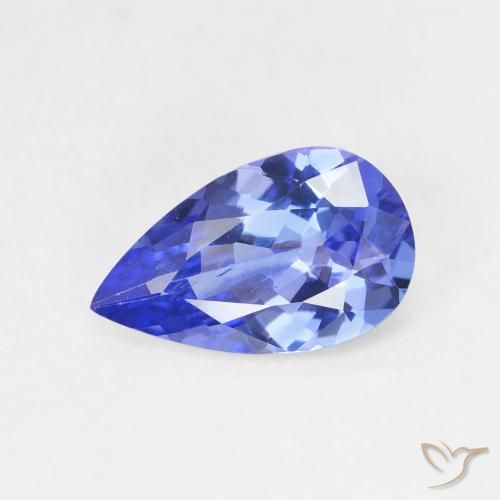 1.75ct Natural Azul violeta oscuro tanzanita, En forma de pera, VS