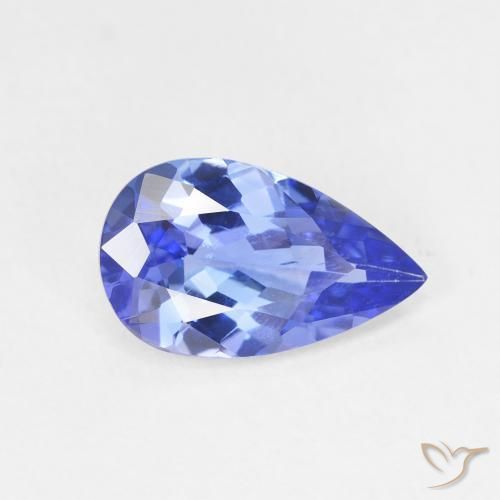 Tanzanita Azul violeta oscuro natural de 1.75 ct, En forma de pera, VS