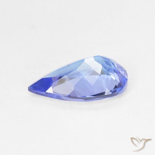 Tanzanita Azul violeta oscuro natural de 1.75 ct, En forma de pera, VS