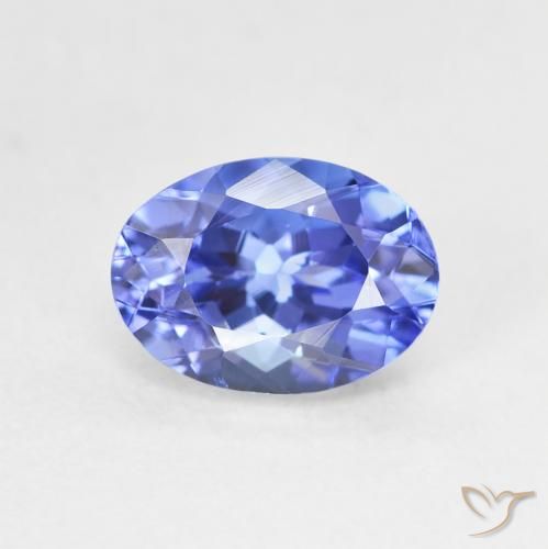 1.64ct Natural Azul violeta oscuro tanzanita, Ovalada, VVS