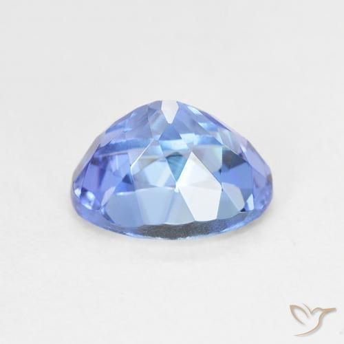 Tanzanita Azul violeta oscuro natural de 1.64 ct, Ovalada, VVS