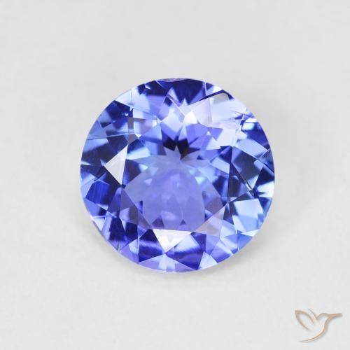 1.69ct Natural Azul intenso tanzanita, Redondo, VVS-VS
