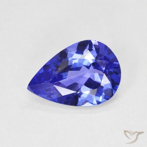 1.77ct Natural Azul vívido tanzanita, En forma de pera, VVS