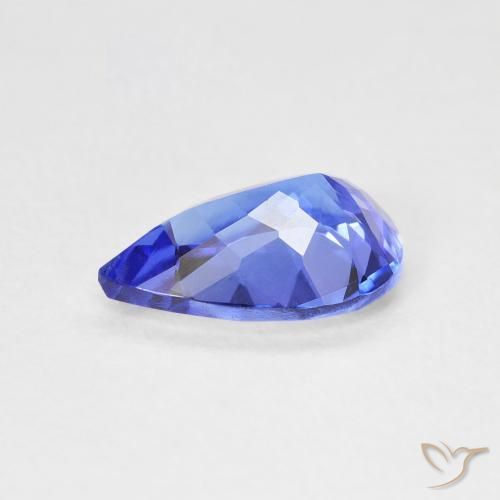 Tanzanita Azul vívido natural de 1.77 ct, En forma de pera, VVS