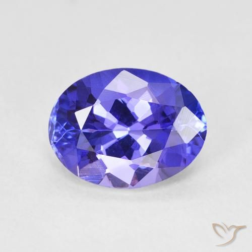 1.86ct Natural Azul violeta intenso tanzanita, Ovalada, VVS