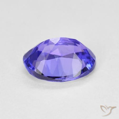 Tanzanita Azul violeta intenso natural de 1.86 ct, Ovalada, VVS