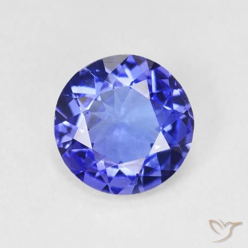 1.72ct Natural Azul violeta intenso tanzanita, Redondo, VVS