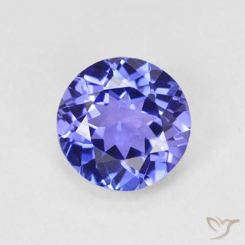 1.32ct Natural Azul violeta Tanzanita, Redondo, VVS-VS