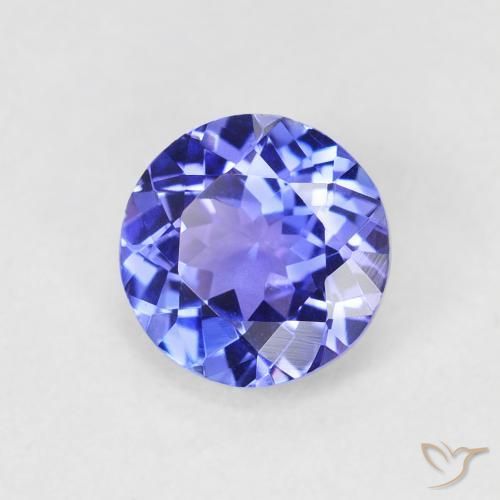 Tanzanita Azul violeta natural de 1.32 ct, Redondo, VVS-VS