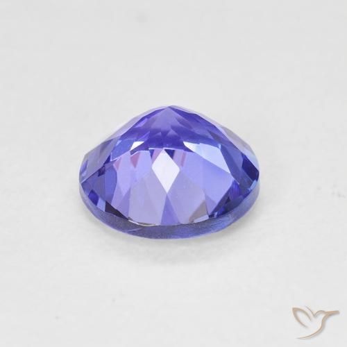 Tanzanita Azul violeta natural de 1.32 ct, Redondo, VVS-VS