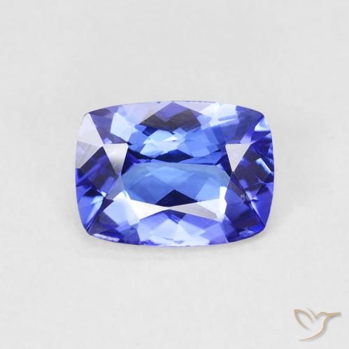1.33ct Natural Azul intenso tanzanita, Forma Cojín, VVS-VS