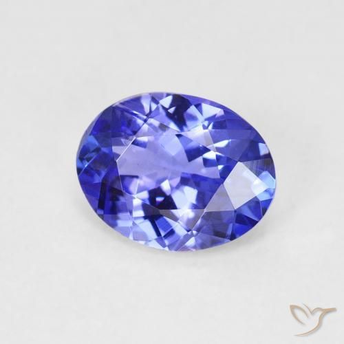 Tanzanita azul natural de 1,73 ct, corte óvalo, VVS