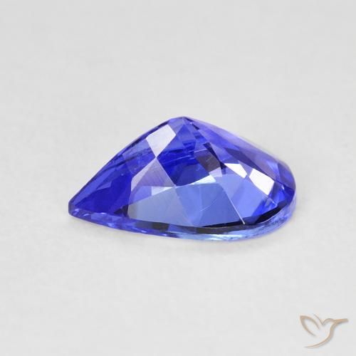 Tanzanita Azul vívido natural de 1.18 ct, En forma de pera, VVS