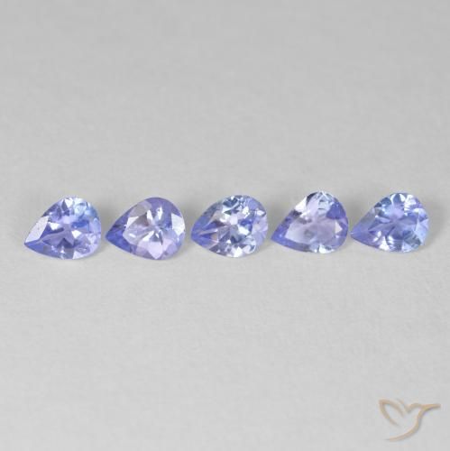 Gemas de Tanzanita Azul oscuro natural de 1.43 ct, En forma de pera, VVS-VS