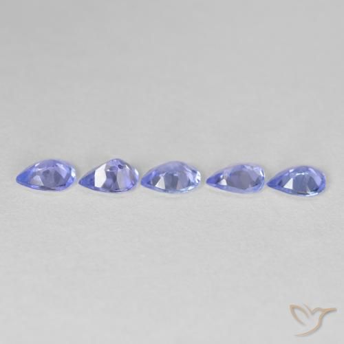 Gemas de Tanzanita Azul oscuro natural de 1.43 ct, En forma de pera, VVS-VS