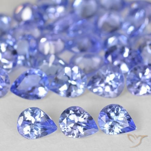Gemas de Tanzanita Azul púrpura eléctrico natural de 8.59 ct, En forma de pera, VS