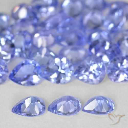 Gemas de Tanzanita Azul púrpura eléctrico natural de 8.59 ct, En forma de pera, VS
