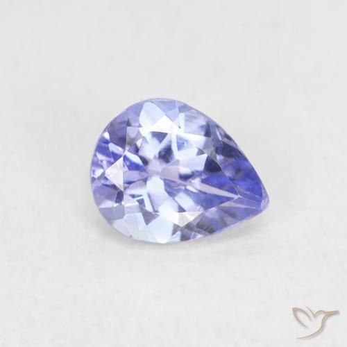 Tanzanita Azul violeta natural de 0.35 ct, En forma de pera, VVS-VS