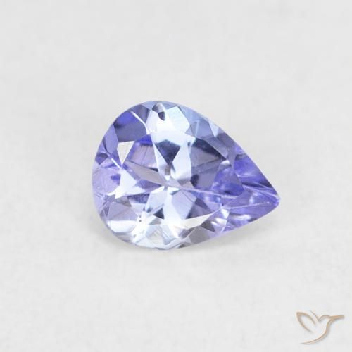 Tanzanita Azul violeta natural de 0.35 ct, En forma de pera, VVS-VS