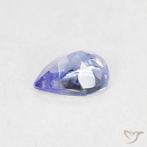 Tanzanita Azul violeta natural de 0.35 ct, En forma de pera, VVS-VS