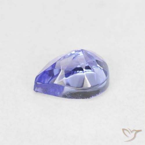 Tanzanita Azul violeta natural de 0.43 ct, En forma de pera, VVS-VS
