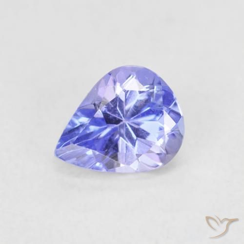 0.41ct Natural Azul violeta Tanzanita, En forma de pera, VVS-VS