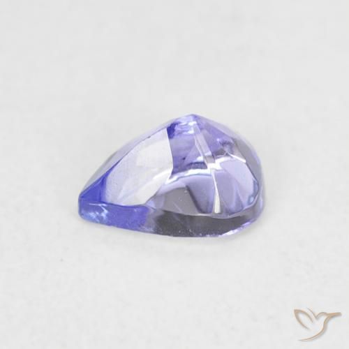 Tanzanita Azul violeta natural de 0.41 ct, En forma de pera, VVS-VS
