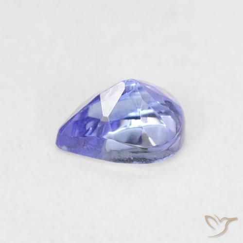 Tanzanita Azul violeta natural de 0.41 ct, En forma de pera, VVS-VS